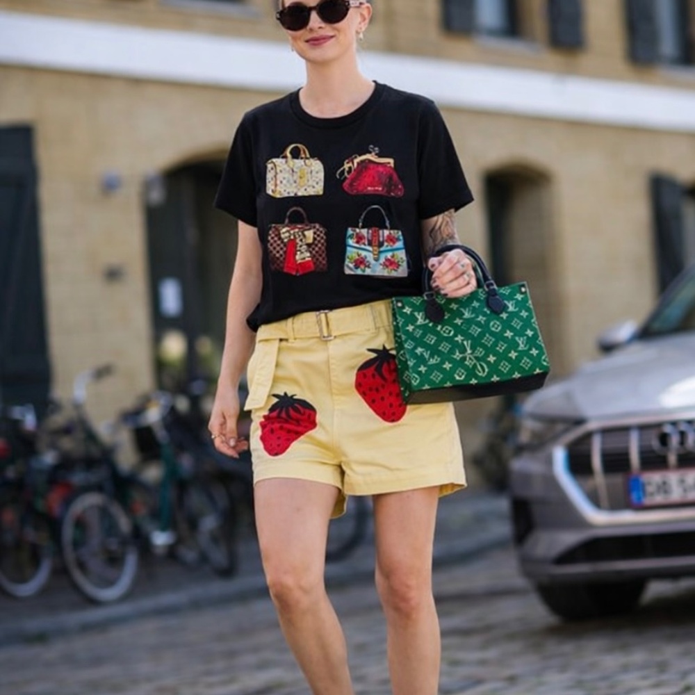 Something Pretty T-Shirt with Louis Vuitton & Miu Miu Handbags Bling Graphic